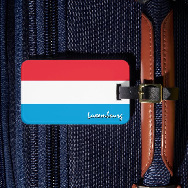 Luxemburgs språktagare, patriotiska Flagga Bagagebricka (Framsida Insitu 4)
