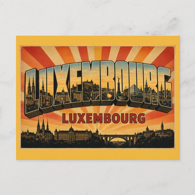 Luxemburgs stadskatedral vykort (Framsida)