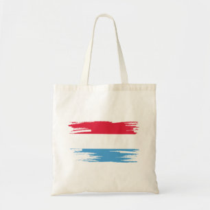 Luxemburgsk Flagga Brush Art Tygkasse