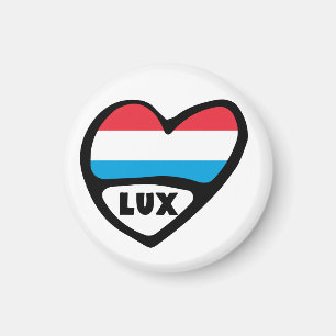luxemburgsk Land-kod Flagga LUX Magnet