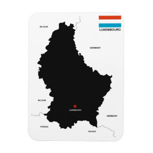 luxemburgsk land, politiska flagga karta magnet
