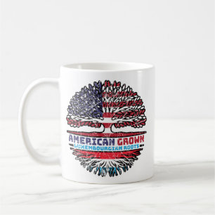 Luxemburgska, amerikanska, amerikanska, Träd Roots Kaffemugg