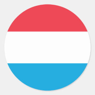 Luxemburgska Flagga, Flagga Luxemburg Runt Klistermärke