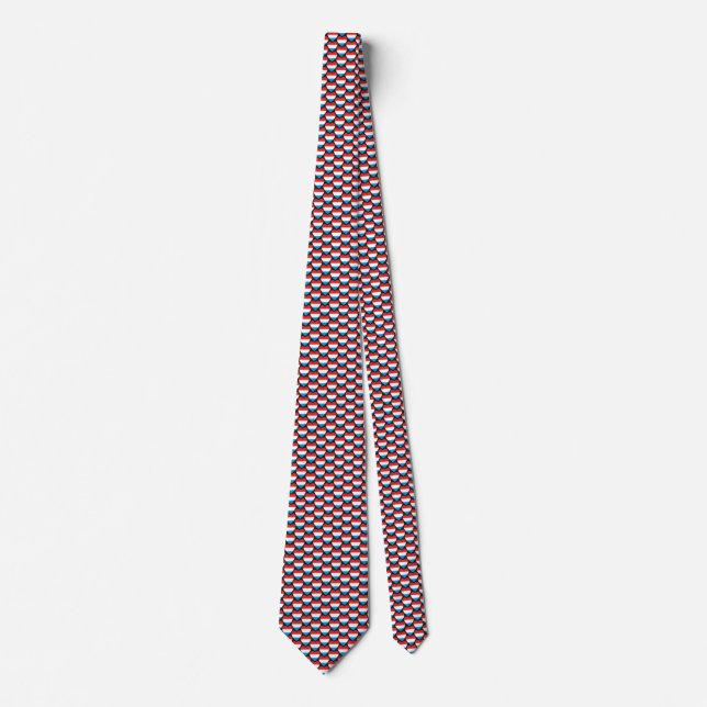 Luxemburgska Flagga Hearts Tie Slips (Framsida)