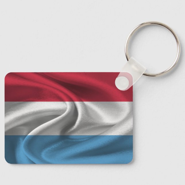 Luxemburgska Flagga Keychain Nyckelring (Framsida)