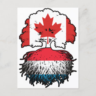 Luxemburgska kanadensiska kanadensiska Träd Root Vykort
