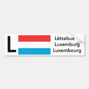 Luxemburgska språkets Flagga Bildekal
