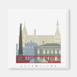 Luxemburgskylten poster magnet