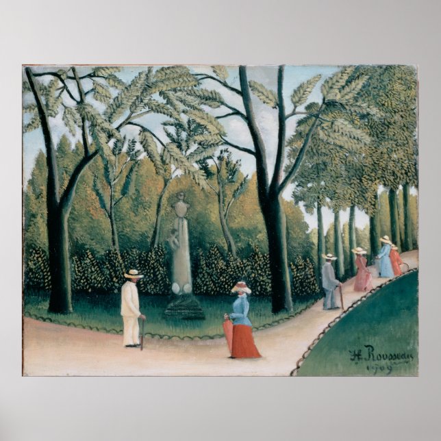 Luxemburgträdgårdarna. Monument på Chopin Poster (Framsidan)