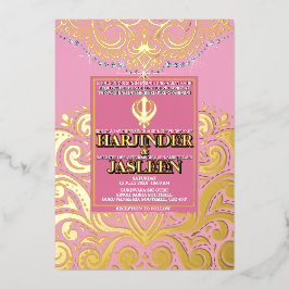 LuxGlitter Rosa Guld Sikh Anand Karaj Bröllop