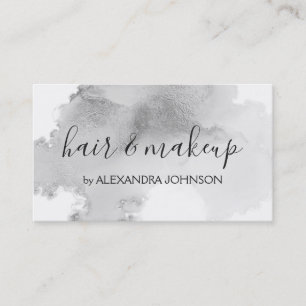Luxiry Silver Foil Tvättar Girly Visitkort