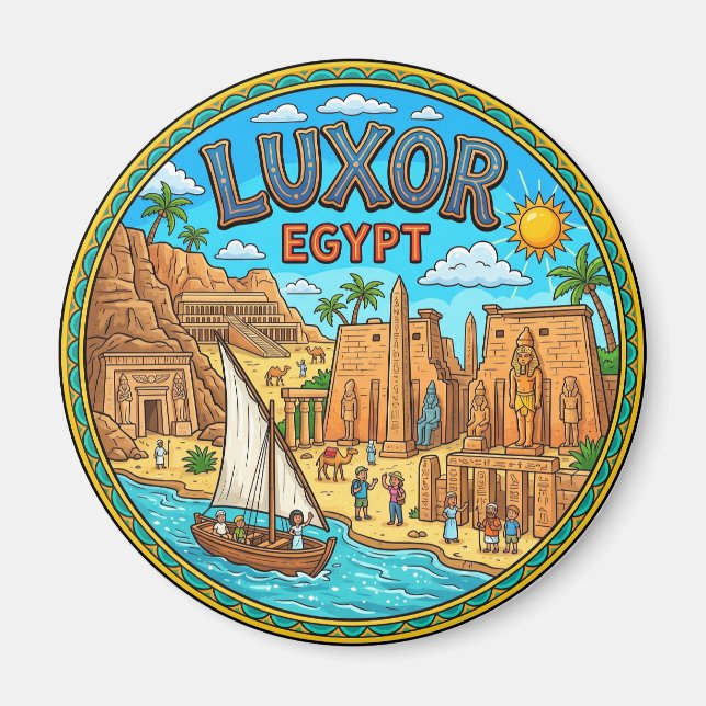 Luxor, Egypten Egypten Magnet (Framsidan)