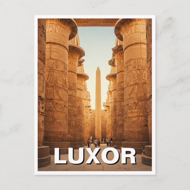 Luxor Egypten Karnak Temple Travel Vykort (Framsida)