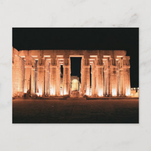 Luxor, Egypten, Luxortemplet Pelarsal Monument Vykort