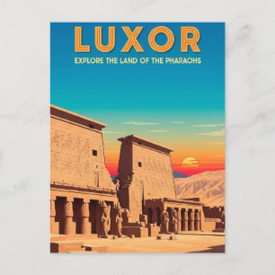 Luxor Egypten Travel Vykort