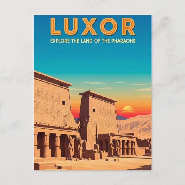 Luxor Egypten Travel Vykort (Framsida)