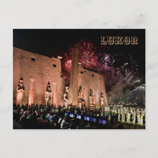 Luxor Karnak Tempelen Resor Forntida Egyptens Hist Vykort
