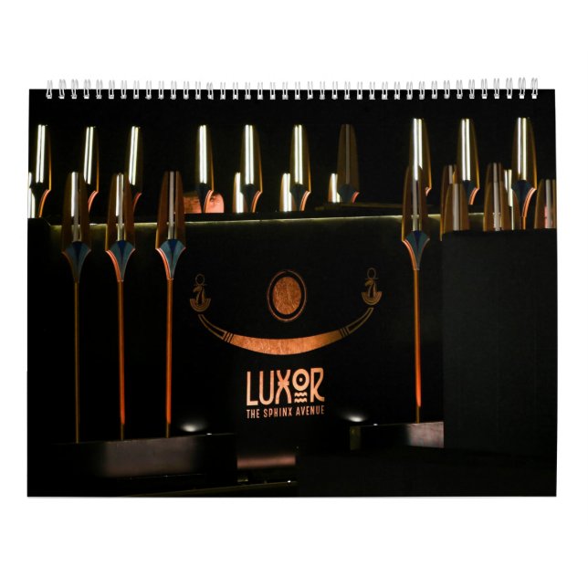 Luxor Moderna Egypten Sfinksgatan Solbåt Kalender (Baksida)