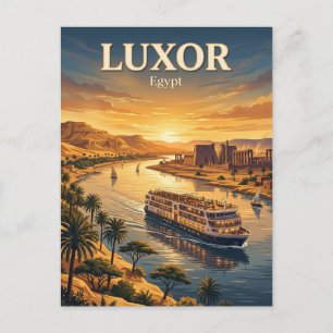Luxor Nilen Kryssning Egypten Vykort