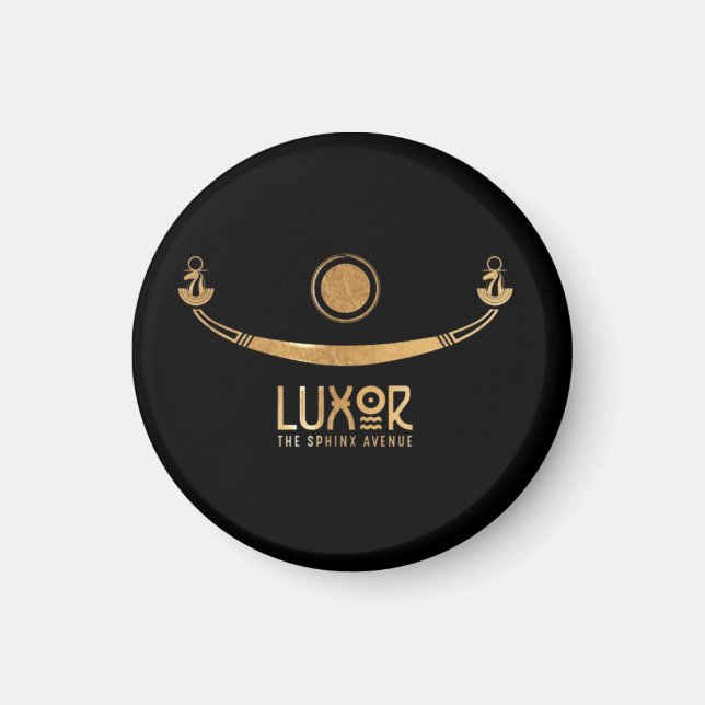 Luxor Sfinksgatan Khufus skepp Karnak Egypten Magnet (Framsidan)