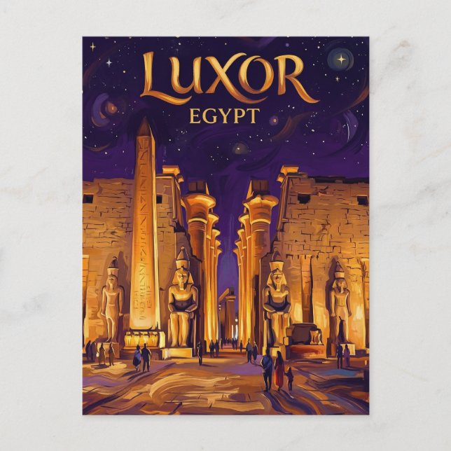Luxor-templet Egypten Vykort (Framsida)