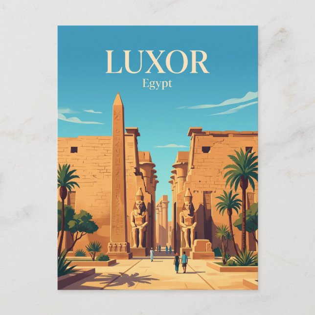 Luxortemplet Egypten Vykort (Framsida)