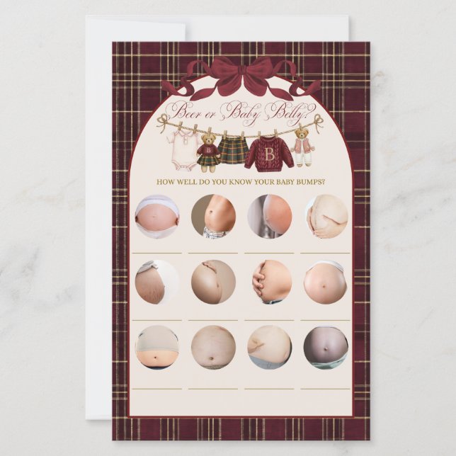 Luxsary Teddy Baby Shower Girl Plaid Game (Framsida)