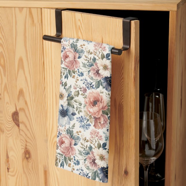 Luxuösa Handmålade Akvarellkluster Kökshandduk (Thirds Fold)