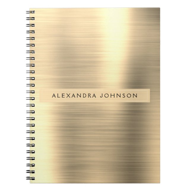 Luxur Gold Foil Professionell Girly Anteckningsbok (Framsidan)
