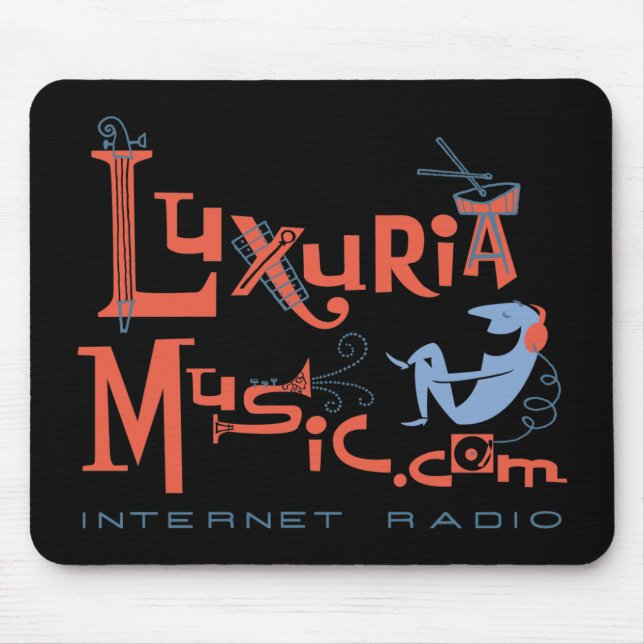 LuxuriaMusic Mousepad - svart Musmatta (Framsidan)