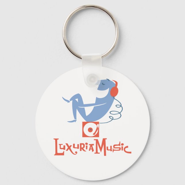 LuxuriaMusic White Keychain Nyckelring (Framsida)