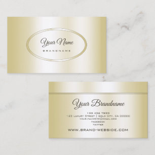 Luxuridisk champagne Golden Professionell och mode Visitkort