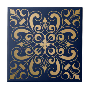 Luxuridisk flotta av Ornate Guld Kakelplatta