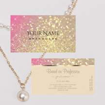 Luxuridisk Guld Rosa Lila Glitter Stars Elegance