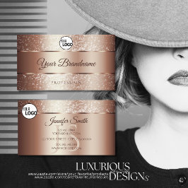 Luxuridisk Logotyp vid Gnistran Glitter i Initiale Visitkort