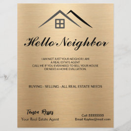 Luxuridisk metall Guld Reklamblad