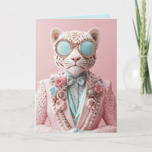 Luxuridisk Rosa Leopard Elegance Inbjudan