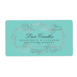 Luxuridisk silverfärgad Elegant Swirls Mint-produk Fraktsedel