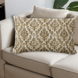 Luxurig Elegant Ivory Damask Lumbarkudde
