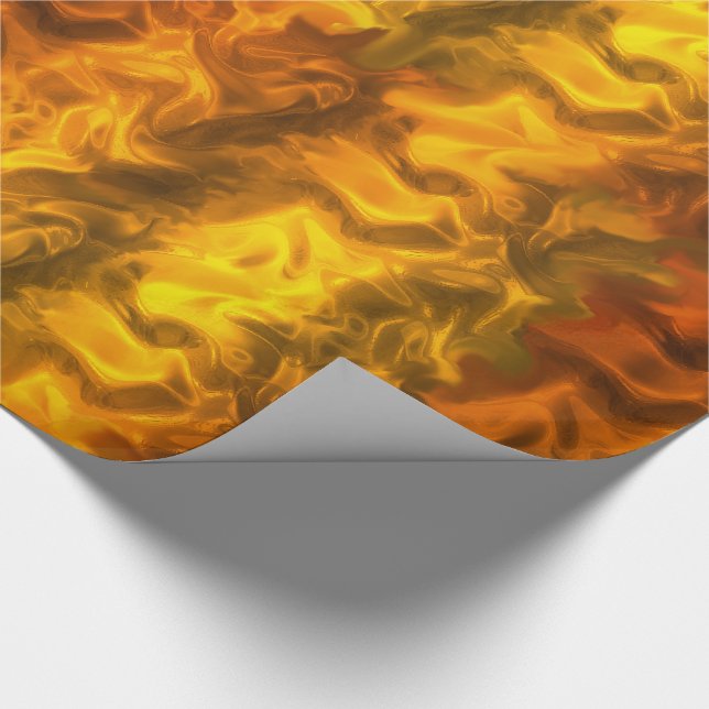 Luxurig Golden Fire-jul Presentpapper (Hörn)