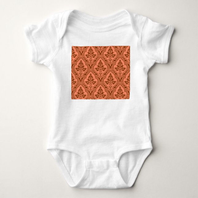 Luxurig Vintage Damask Seamless Struktur T Shirt (Framsida)