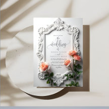 Luxurig Vintage Ornate Blommigt Ram Bröllop