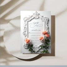 Luxurig Vintage Ornate Blommigt Ram Bröllop