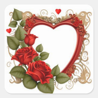 Luxuriga designer-klistermärken fyrkantigt klistermärke