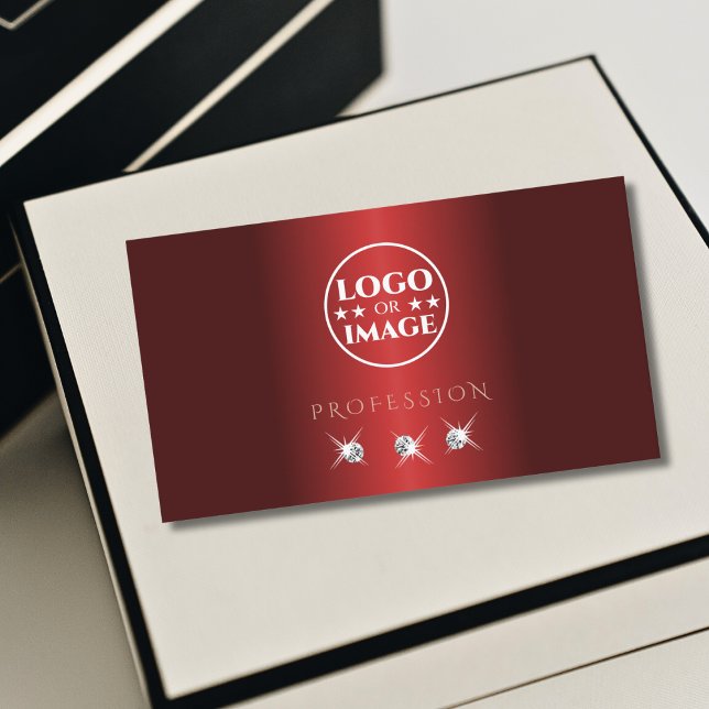 Luxuriga Gnistra-diamanter för Röd ros Guld med Lo Visitkort (Skapare uppladdad)