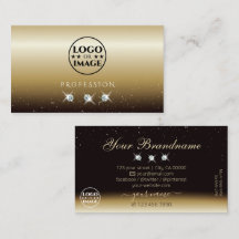 Luxuriga Guld Brun mousserande diamanter med Logot