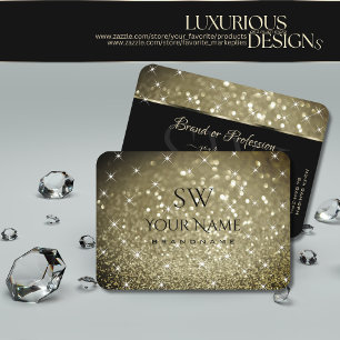 Luxuriga platinum Glitter Luminous Stars Initialer Visitkort