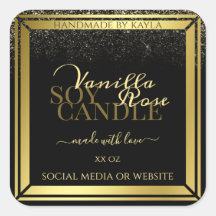 Luxuriga produktförpackningsetiketter, svart och G