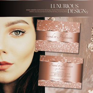 Luxuriga Ro Guld Luminous Glitter Gnistra Stars Visitkort