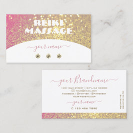 Luxuriga vita Rosa Guld Gnistra Glitter diamanter Visitkort